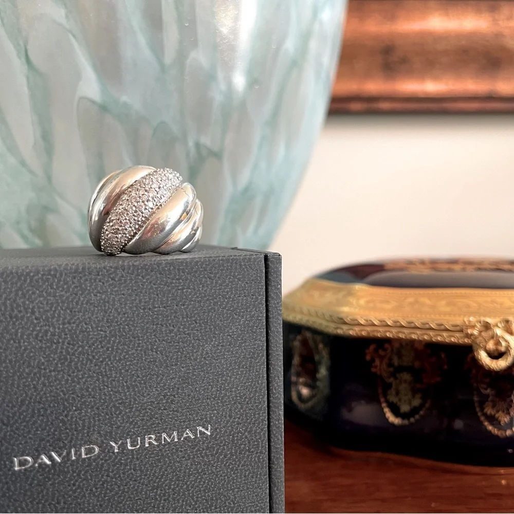 David Yurman Diamond Hampton Ring .91 Carat - Picture 1 of 4